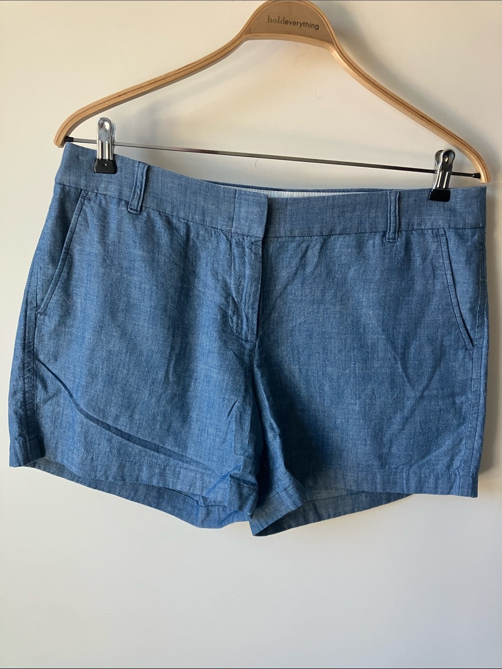 J. CREW Chambray Bermuda sSort Shorts Lightweight Cotton Size 14 GUC